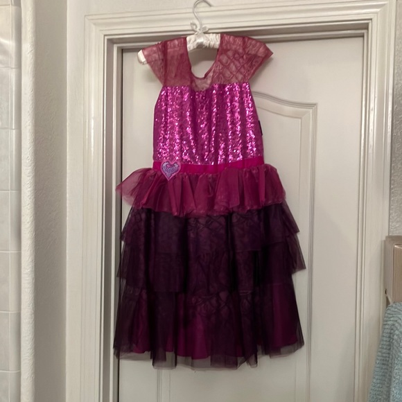 descendants birthday dress Mal Purple and Green Short Sleeve Dress, Descendants 3 Costume, Descendants Birthday, Disney Dresses for Women, Descendants Cosplay, Ben